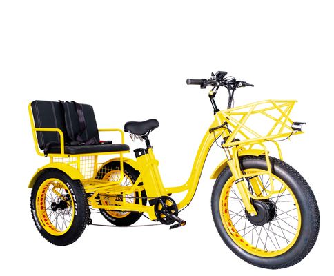 Электрическая рикша 750 Вт Передний BaFang Мотор 21AH Литийная батарея 60KM США Взрослый 24 &quot;Толстый снег Большая шина пассажирское сиденье