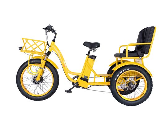 Электрическая рикша 750 Вт Передний BaFang Мотор 21AH Литийная батарея 60KM США Взрослый 24 &quot;Толстый снег Большая шина пассажирское сиденье