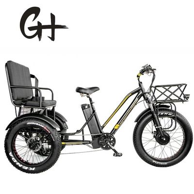 24&quot; 48V переднее колесо 750W 45KM/H Максимальная нагрузка 300KG 21AH литий батарейки электрические трехколесные велосипеды