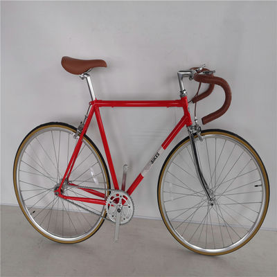 58 см Fixie Bikes с красным цветом Thickslick 700c Шина и стальная вилка 4130 Хромная рама