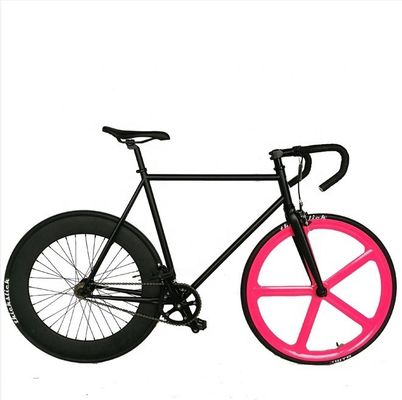 58 см Fixie Bikes с красным цветом Thickslick 700c Шина и стальная вилка 4130 Хромная рама