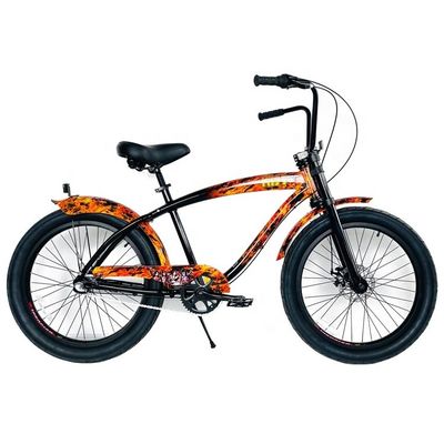 Мужской 24&quot; 3,0 Fat Tire Aluminum Frame Beach Cruiser Bike с дисковым тормозом