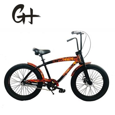 Мужской 24&quot; 3,0 Fat Tire Aluminum Frame Beach Cruiser Bike с дисковым тормозом