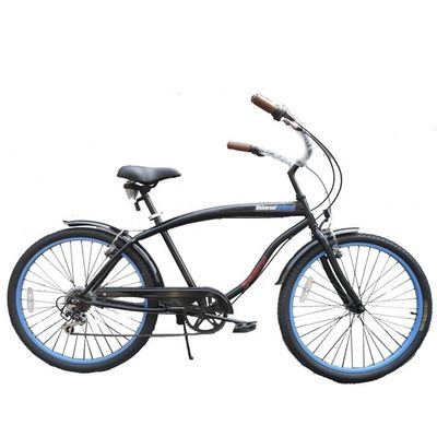 Двойной V тормоз 26&quot; 2.125 Белый стенный шина Hi-Steel Рама Shimano 7 скорости OEM индивидуальный взрослый мужчины CE CPSC США Рынок пляжный крейсер велосипед