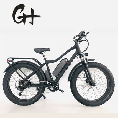 Дисковый тормоз 750 Вт 48 Вт Литийная батарея Взрослый E Bike жировая шина электрический велосипед 26 дюймов с максимальной скоростью 30-50 км / ч