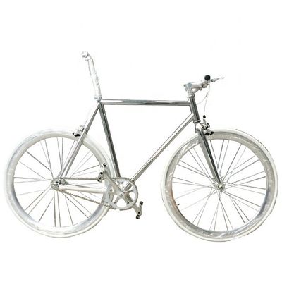 OEM 700C Sliver Paint Fixed Gear велосипед с CR-MO хромированным ободом с анодированным стандартом JIS
