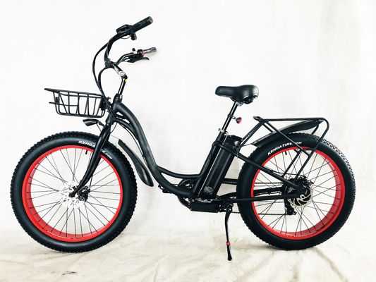 26&quot; 750W 48V 20MPH OEM 21AH UL2849 Взрослые женщины Леди пляжный крейсер электрический большой 4.0 жирный снежные шины велосипед
