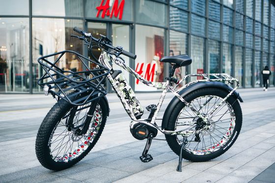 48В 17AH 1000W BaFang Central Motor Электрический горный велосипед с 26 &quot;жирными снежными шинами