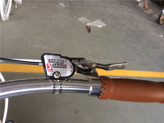 Lady Road Bike Внутренний 3-скоростной хромный каркас Городской велосипед с стальным вилкой 11KGS