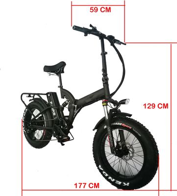 52V 20 &quot; 1000W 14AH Литийная батарея 50KM / H 4.0 Большая жирная снежная шина OEM индивидуальный взрослый складной электрический велосипед с полной подвеской