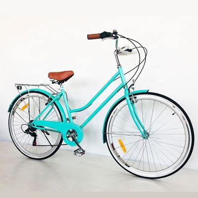 700C Hi-Ten Steel Frame USA OEM Женский городской велосипед с 7 скоростями и ремнями из алюминиевого сплава