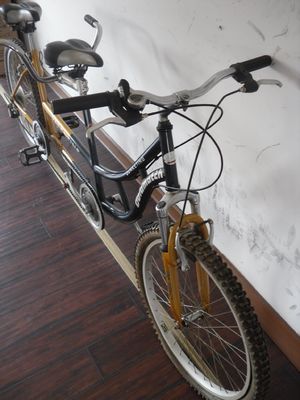 24 дюйма Shimano 7 скоростей OEM CE Стальная тандема для двух человек Велосипед с вилкой подвески