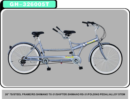 FD ShimanoTY-18 и RD ShimanoTY-18 Дерайлер 26-дюймовый тандемный велосипед для двух гонщиков