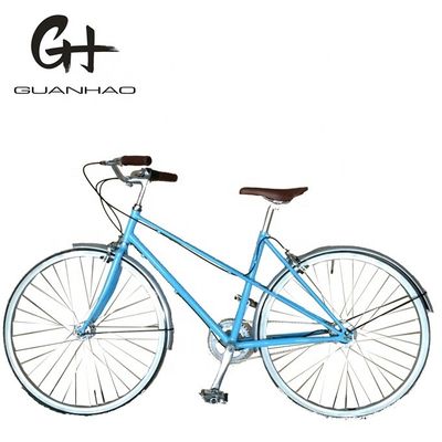 700C Shimano NEXUS Внутренний 7 скоростей Тормозный калибр Винтажный CE OEM Женщины Городской велосипед