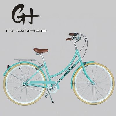 1.8м Длина CE Europe OEM Logo Hi-Ten Steel Frame Односкоростные городские велосипеды для женщин 26 дюймов