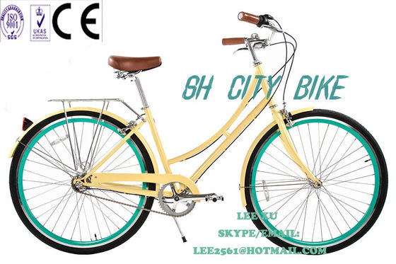 1.8м Длина CE Europe OEM Logo Hi-Ten Steel Frame Односкоростные городские велосипеды для женщин 26 дюймов