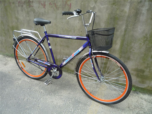 3-х единичное комбинированное предложение Vintage Adult Mens Single Speed Retro City Cruiser Bike с передней корзиной