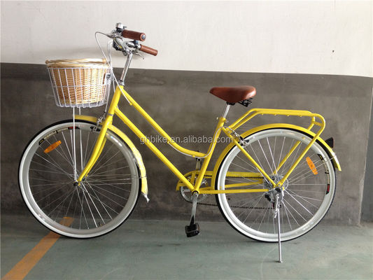 Синий цвет 7 скорости Винтажный Lady City Cruiser Bike Женщины Ретро велосипеды для городской жизни
