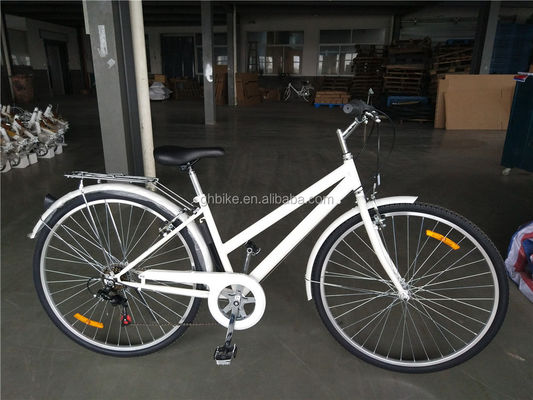 Взрослый гибридный велосипед 700C 6 скорости Lady City Cruiser велосипед с валовым весом 17 кг
