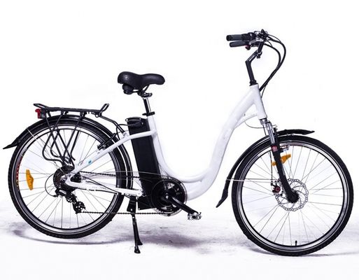 26&quot; 48V 500W 40KM/H 10.4AH Литийная батарея Женщины Алюминиевый каркас 7Спейд OEM настраиваемый Шаг через электрический городской велосипед
