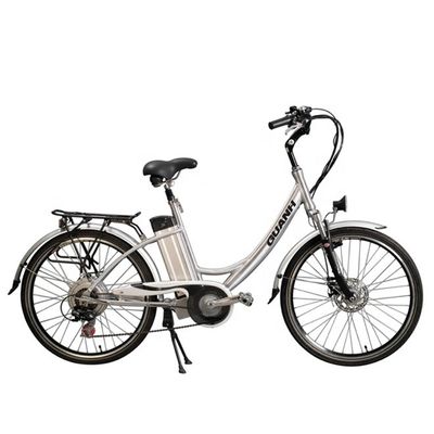 26&quot; 48V 500W 40KM/H 10.4AH Литийная батарея Женщины Алюминиевый каркас 7Спейд OEM настраиваемый Шаг через электрический городской велосипед