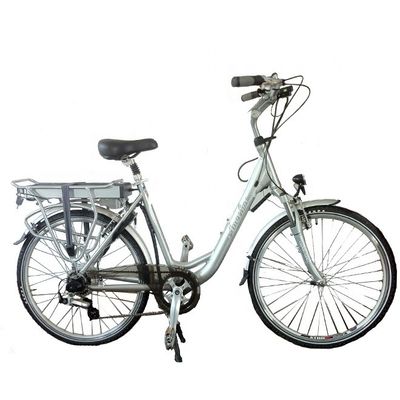 26&quot; 48V 500W 40KM/H 10.4AH Литийная батарея Женщины Алюминиевый каркас 7Спейд OEM настраиваемый Шаг через электрический городской велосипед