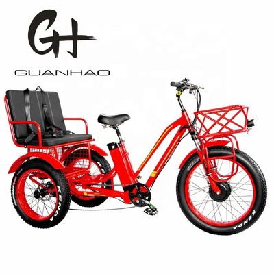 Батарея 48V21AH CE США Рынок 750W 8FUN Передний мотор 24-20 дюймов 3 колеса жирная шина Электрическая рикша