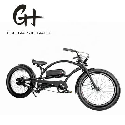 Односкоростной 750W 28MPH 48V 17AH 24дюймов 3,0 шины Chopper электрический велосипед пляжный крейсер