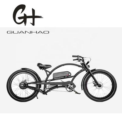 Односкоростной 750W 28MPH 48V 17AH 24дюймов 3,0 шины Chopper электрический велосипед пляжный крейсер
