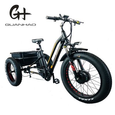США 24&quot;20&quot; Моторизованный Bafang 8fun 750W 48V 17a Взрослый 3 колеса грузовой Эбик Электрический трехколесный велосипед