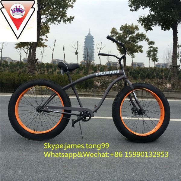 Fat Beach Cruiser Bike с 26-дюймовыми шинами для снега и алюминиевой рамкой в 2015 году