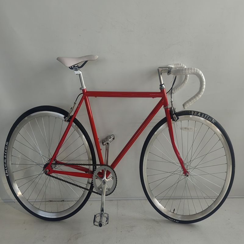 58 см Fixie Bikes с красным цветом Thickslick 700c Шина и стальная вилка 4130 Хромная рама