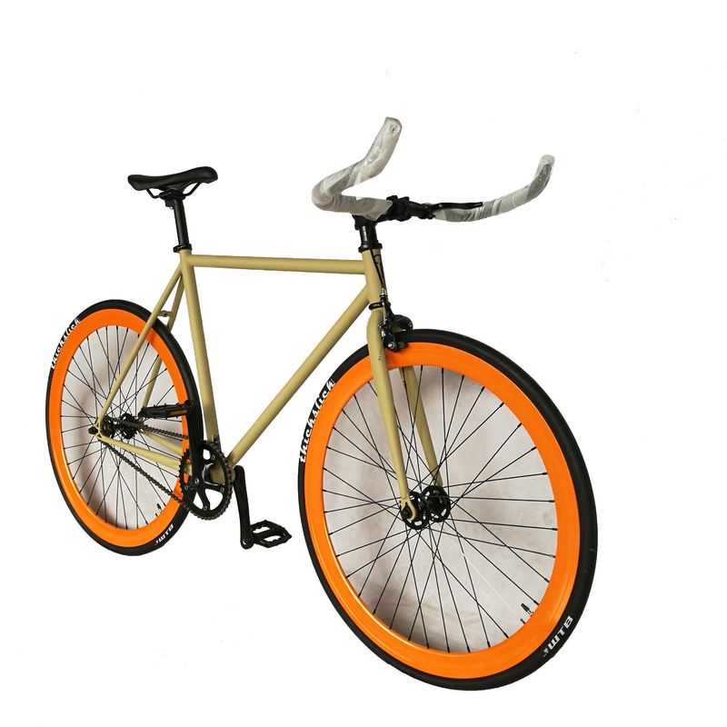 700C Hi-Ten Steel Frame Double Wall 43MM Aluminum RIM Single Speed Track Фиксированный скоростной велосипед