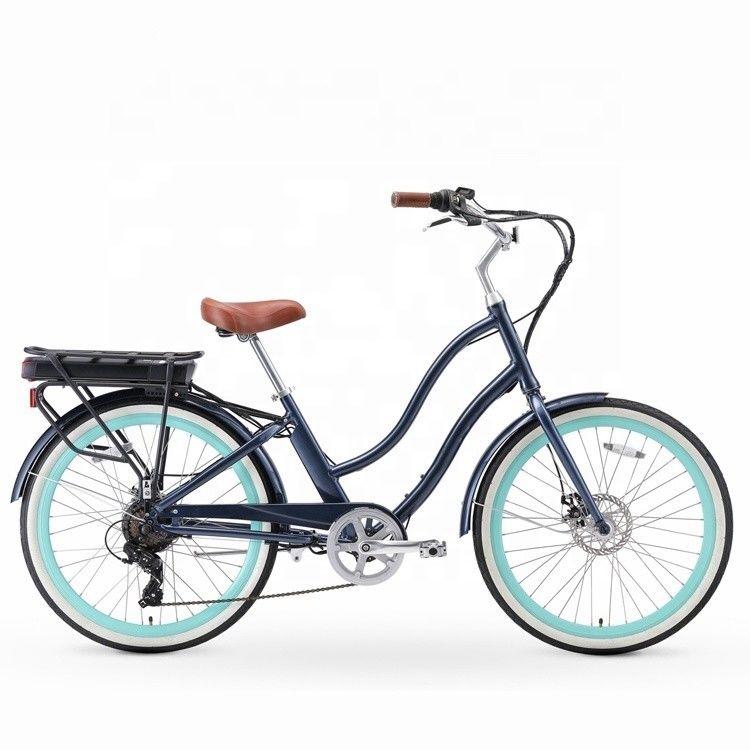 26&quot; 48V 500W 14AH Литийная батарея Алюминиевая рама CE Shimano 7 Speed Electric Beach Cruiser Bike