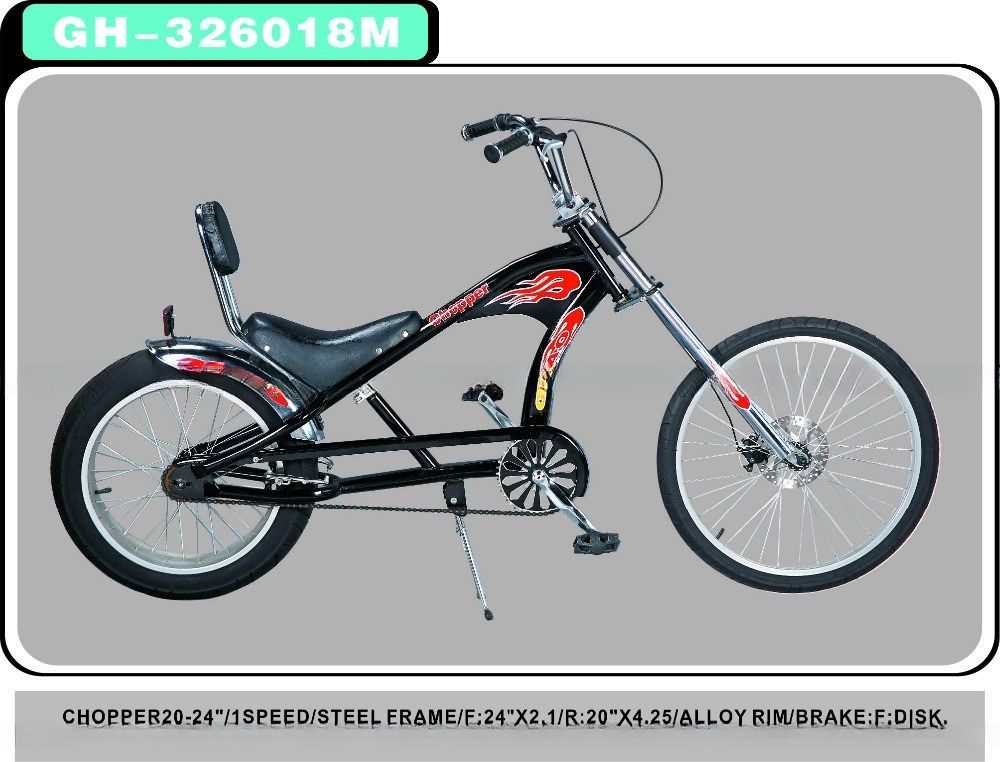 Chopper Bike Black Low Rider Модный велосипед с F Disc Brake R V-Brake Технология