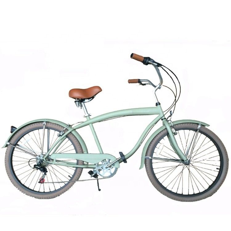 Двойной V тормоз 26&quot; 2.125 Белый стенный шина Hi-Steel Рама Shimano 7 скорости OEM индивидуальный взрослый мужчины CE CPSC США Рынок пляжный крейсер велосипед