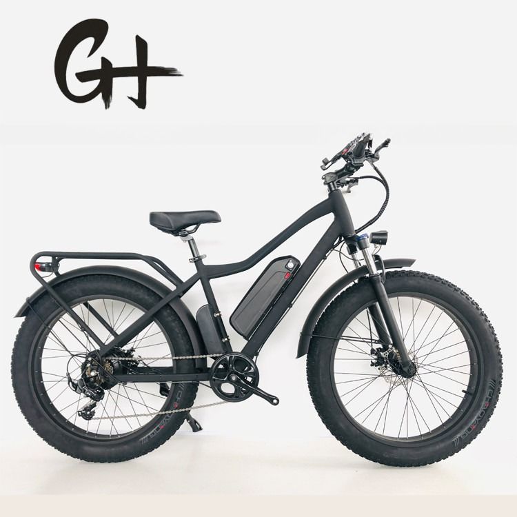 Дисковый тормоз 750 Вт 48 Вт Литийная батарея Взрослый E Bike жировая шина электрический велосипед 26 дюймов с максимальной скоростью 30-50 км / ч