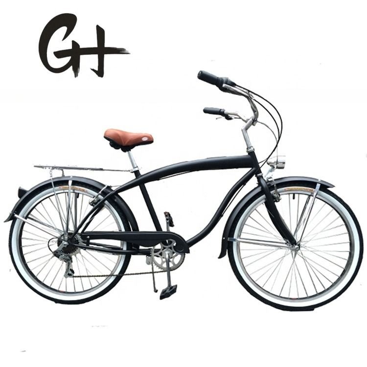 Жесткая рама 26 &quot;Рулевой размер Shimano 7 скорости американский задней стойки мужчины пляжный крейсер велосипед