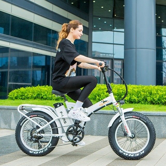 48 Вт 21 час Литийная батарея CE сертифицированная 1000 Вт 50 км / ч Большая снежная жирная шина Электрический складный велосипед полная подвеска