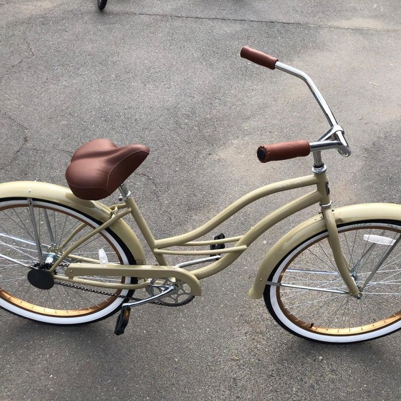 26&quot; InStock Beach Cruiser Bike с многоскоростным движением Матт Черный / Жемчужинный Белый / Бежевый цвет 14KGS