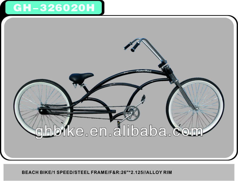2013 Black Chopper Beach Cruiser Bike Велосипед с стальным каркасом
