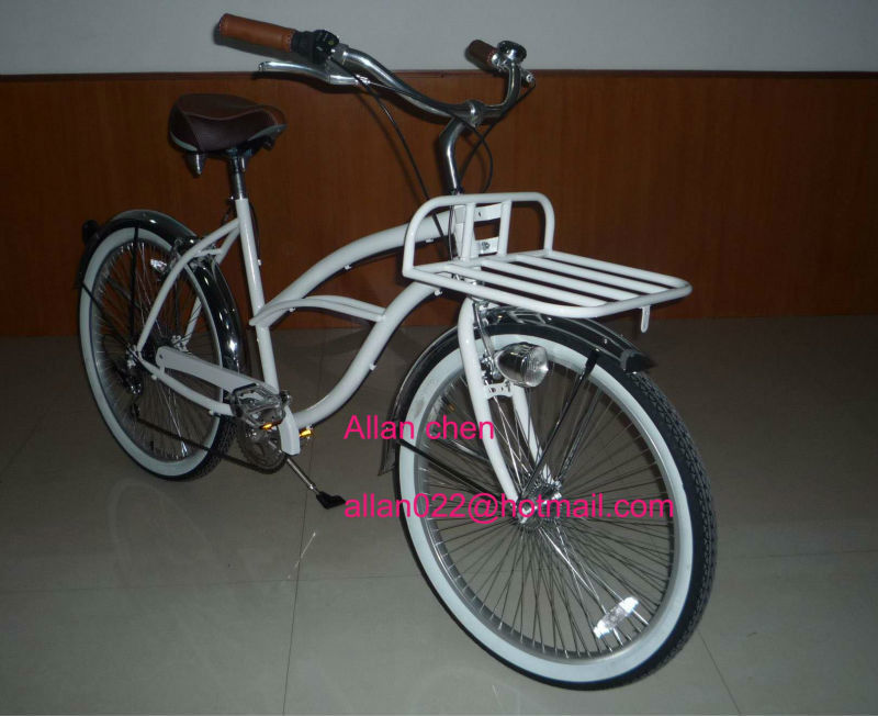 26 дюймовый велосипед для девушек Beach Cruiser Популярный городской велосипед с передним носителем и стальной рамой