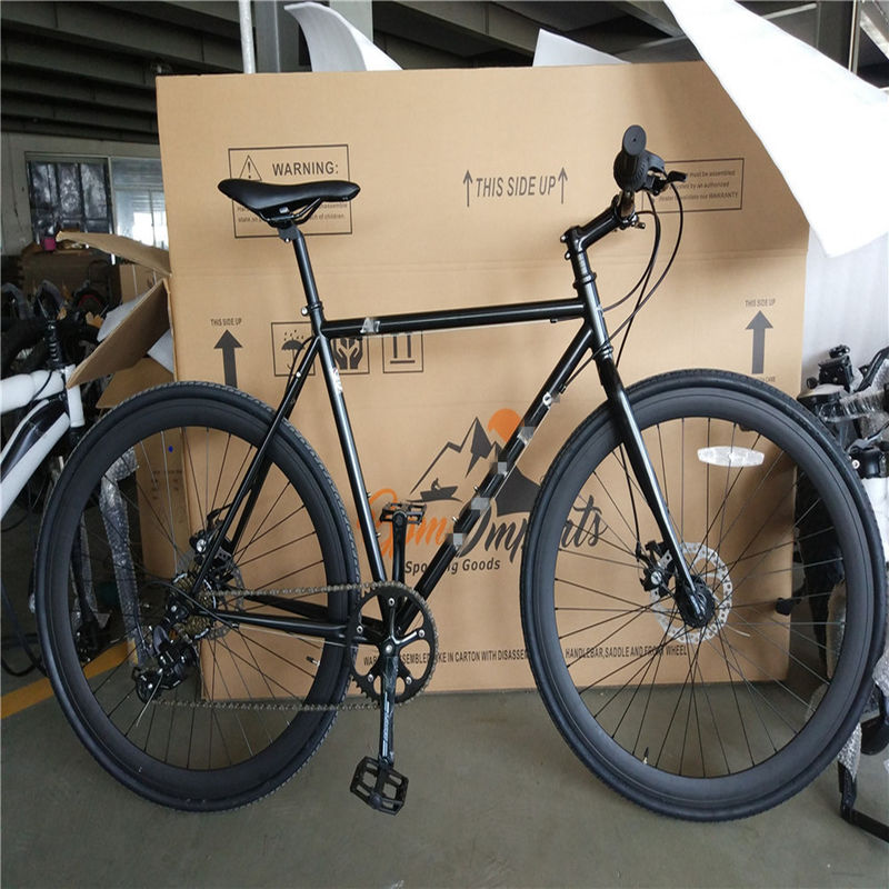 Shimano Gear Жесткий каркас Дисковый тормоз OEM Chromoly 4130 Каркас мужской взрослый гибридный городской крейсер Велосипед Дорожный велосипед