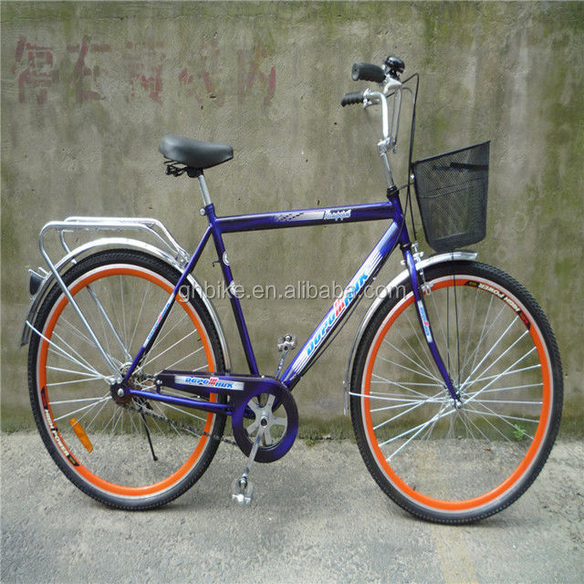 3-х единичное комбинированное предложение Vintage Adult Mens Single Speed Retro City Cruiser Bike с передней корзиной