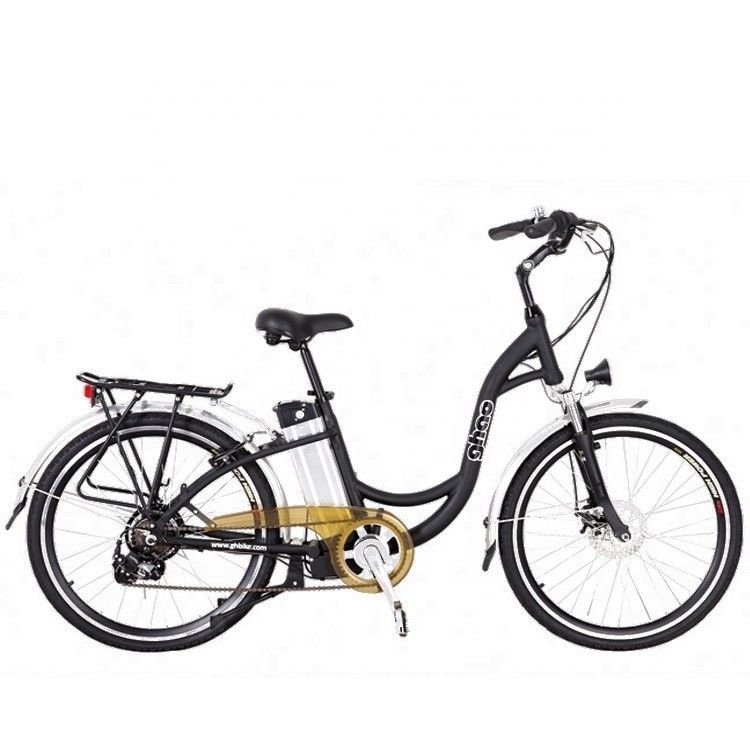 26&quot; 48V 500W 40KM/H 10.4AH Литийная батарея Женщины Алюминиевый каркас 7Спейд OEM настраиваемый Шаг через электрический городской велосипед